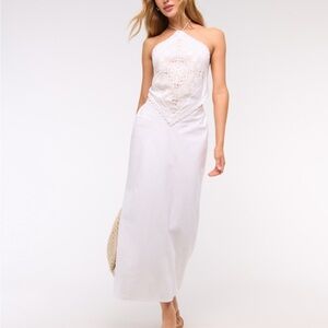 A&F Halter Cutout Midi Dress